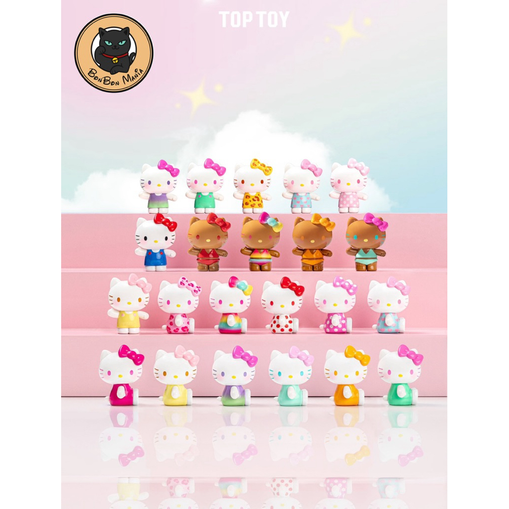 [แบบซองสุ่ม-แบ่งขายเลือกตัวได้]TOP TOY Hello Kitty Summer Rainbow Candy Mini Figures series blind bag set