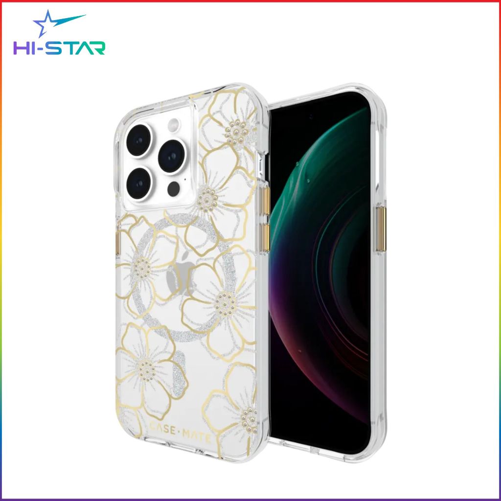 Mobest เคสใสลายดอกไม้กันกระแทก Magnetic Charger  สำหรับ i14promax 15promax 16 16pro 16promax - รูปที่ 2