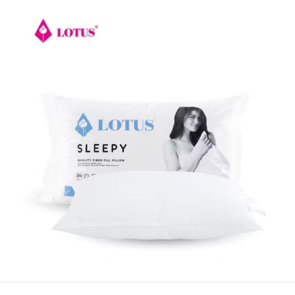 หมอนหนุน LOTUS SLEEPY ใยสังเคราะห์ นุ่มฟู [ New Packaging (เดิมถุงสีเหลือง) ]