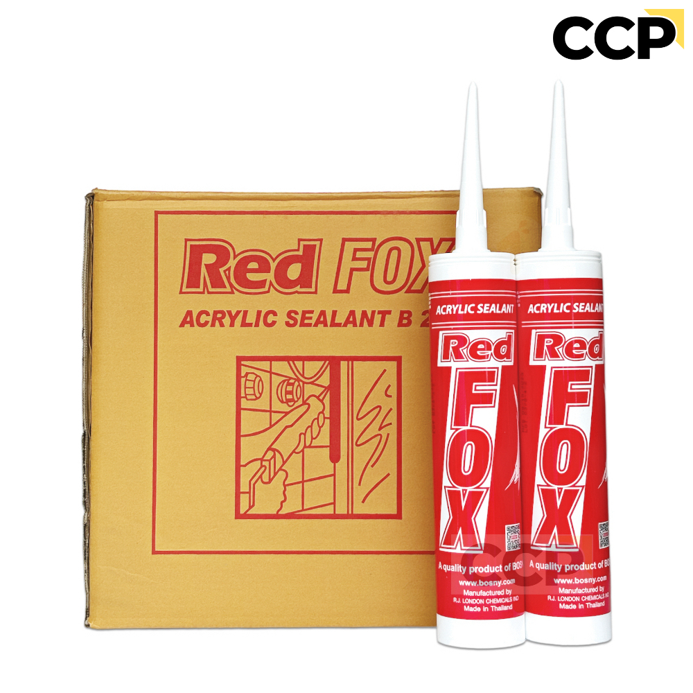 [ยกลัง] กาวซิลิโคน กาวอคิลิค Red Fox acrylic sealant กาวยาแนว แดปอะคริลิก อะคริลิค red fox 20 หลอด