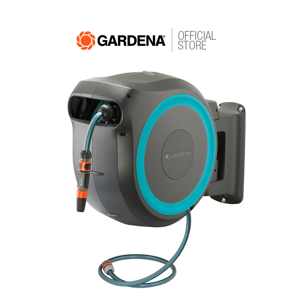 GARDENA ที่เก็บสายยางแบบอัตโนมัติติดผนัง 25 ม. (18620-20)