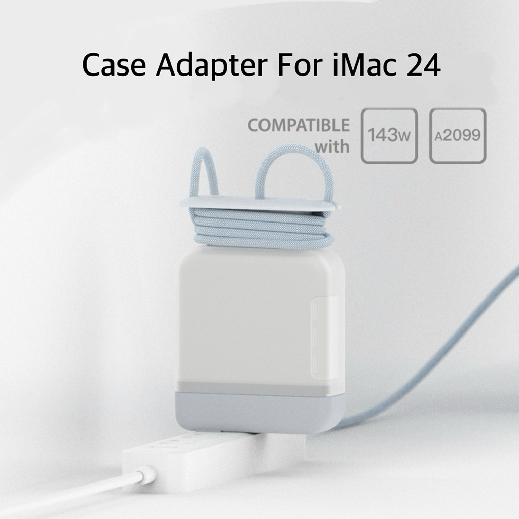 Case Adapter For iMac 24 143w A2099 TPU ม้วนเก็บสายได้ เคสอะแดปเตอร์ เคสหัวชาร์จสำหรับไอแมค
