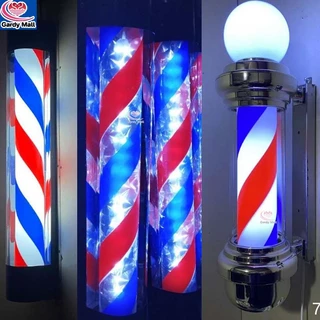 พร้อมส่ง ไฟหมุนร้านเสริมสวย barber วินเทจ ไฟหมุน ไฟร้านเสริมสวย ไฟร้านตัดผม เสาไฟ LED hair salon