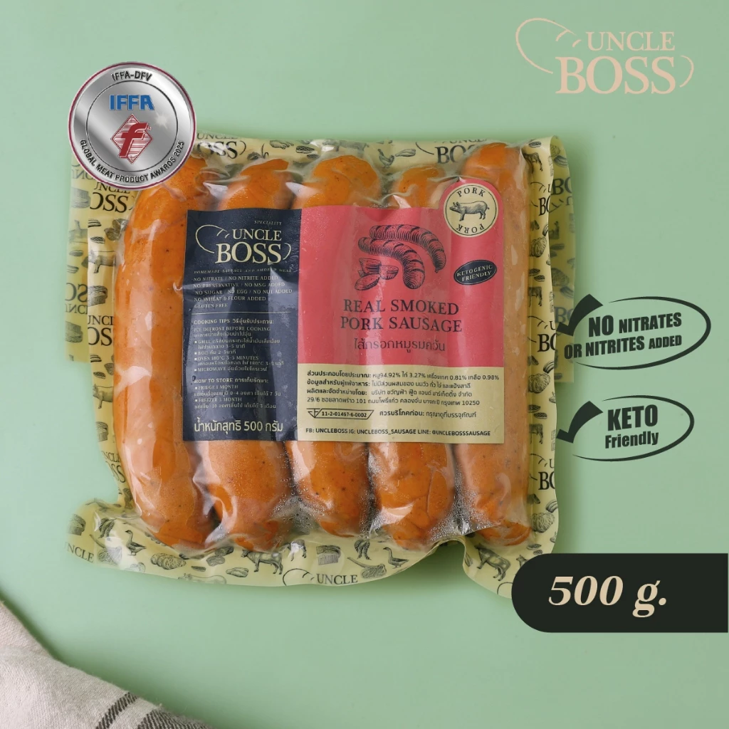 Uncle Boss_Real Smoked Pork Sausage (Keto)