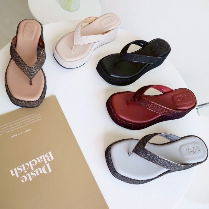 Stario Shoes ~FM102 สูง2.5นิ้ว หน้าคีบ เท้าอวบ+1❗️รองเท้าสุขภาพ พื้นรองเท้าออกแบบ ซัพพอร์ตเท้า ลดเมื