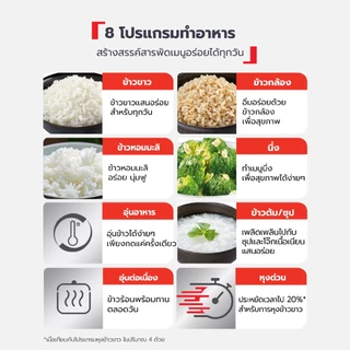 TEFAL หม้อหุงข้าว รุ่น RK730166 ความจุ 1 ลิตร กำลังไฟ 600 วัตต์ เทคโนโลยี AI อัจฉริยะ ประกัน 2 ปี