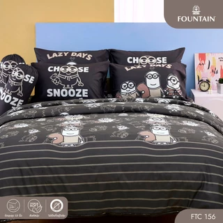 Fountain FTC156 การ์ตูน Minions ลิขสิทธิ์แท้ Universal สัมผัสนุ่มลื่น ชุดเครื่องนอนฟาวน์เทน ผ้าปูที่นอน ผ้านวม