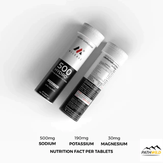 MILEAGE 500 HYDRO+ EFFERVESCENT TABLETS #10TABLETS เกลือแร่ชนิดเม็ดฟู่ สำหรับเล่นกีฬา ออกกำลัง เพื่อเติมเกลือแร่