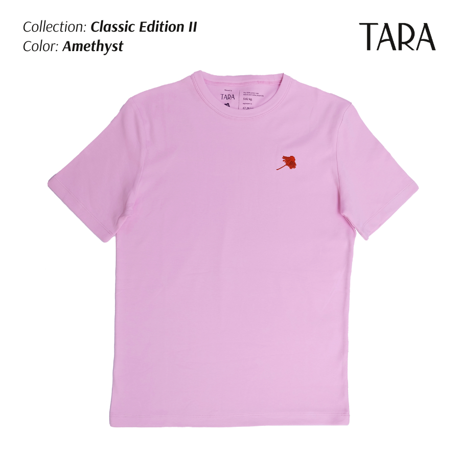 เสื้อยืด TARA รุ่น Classic Edition II สี Amethyst ผ้าฝ้ายอินเทอร์ล็อก 100%