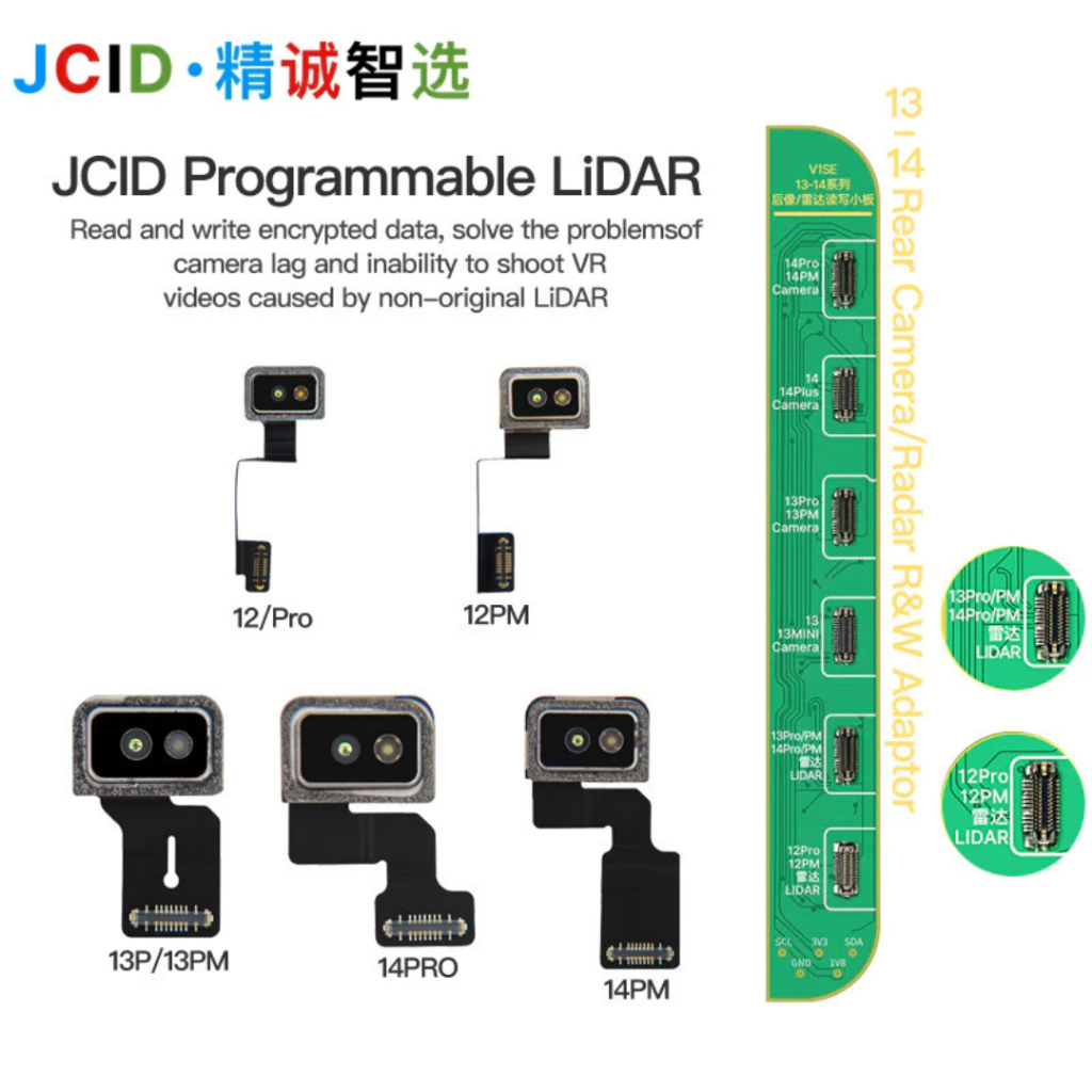 JCID JC Radar Cable เหมาะสําหรับ 12 13 14 Pro Max Repair Radar Rangefinder Lidar Scanner Radar Cable