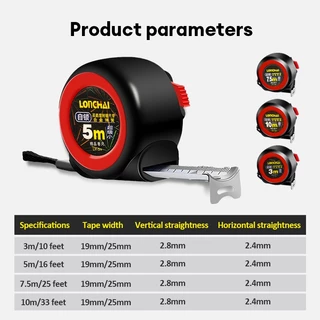 ตลับเมตร tape measure สายวัด ตลับเมตรพกพา การล็อคตัวเอง 3เมตร/ 5เมตร /7.5เมตร / 10เมตร