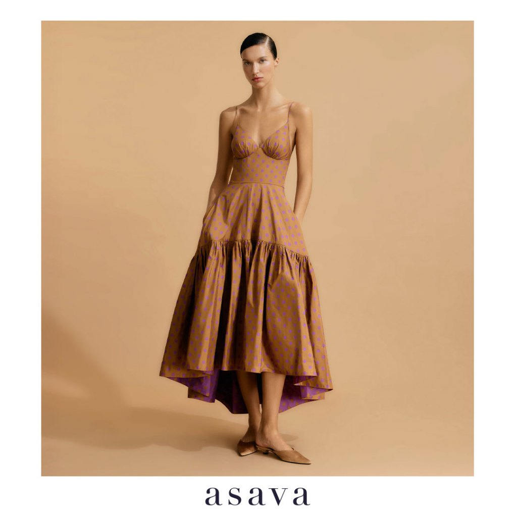 [asava ss25] Harlan Strappy Dress เดรสผู้หญิง สายเดี่ยว กระโปรงหน้าสั้นหลังยาว คอวี เปิดหลัง กระเป๋าข้าง สายผูกซิปหลัง