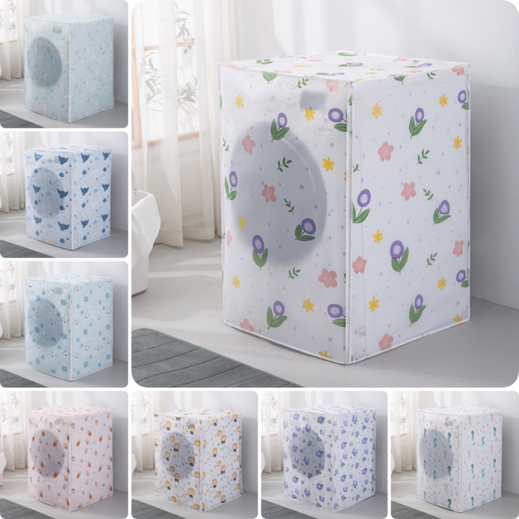 ผ้าคลุมเครื่องซักผ้า 5-12 กก สำหรับเครื่องซักผ้าฝาบน ฝาหน้า มีซิปเปิดปิดง่ายกันแดดสามารถเลือกได