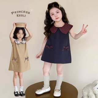 PRINCESS KESLI ฤดูร้อนสไตล์ใหม่ 2025 ชุดเด็กผู้หญิง คอแขนกุด…