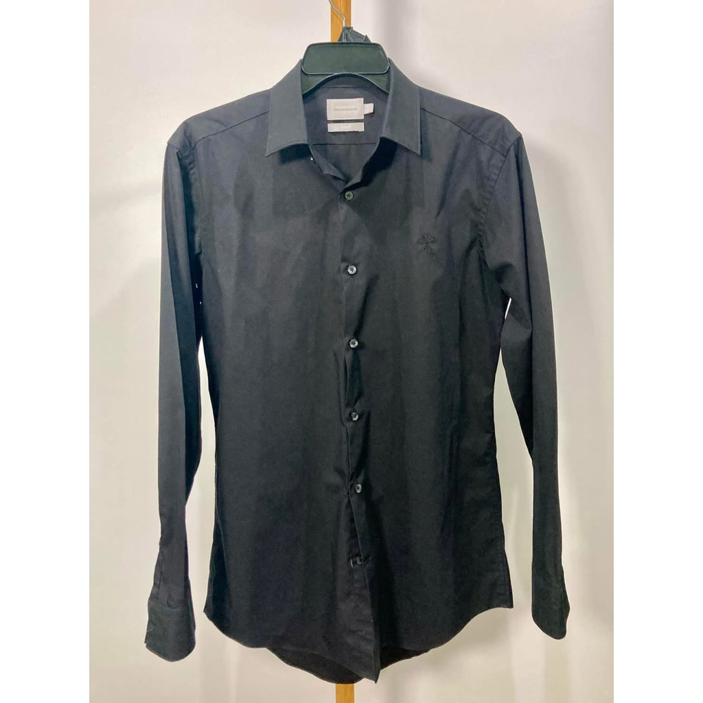 เสื้อเชิ้ตมือสอง Arrow ของแท้ สีดำ ทรง slim fit