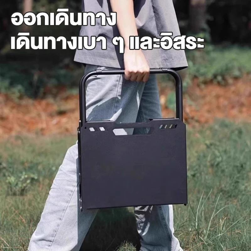โต๊ะแคมป์ปิ้งพับได้ เหล็กกล้าคาร์บอน รับน้ำหนัก 60kg thumbnail 5