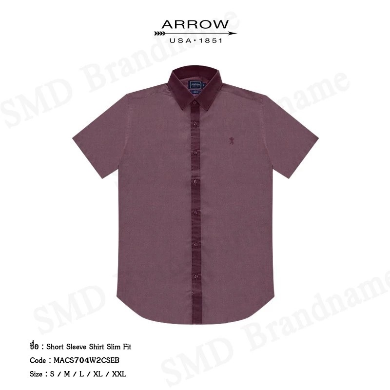 Arrow เสื้อเชิ้ตแขนสั้นผู้ชาย รุ่น Short Sleeve Shirt Slim Fit Code: MACS704W2CSEB