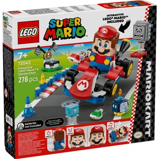 LEGO Super Mario 72043 Mario Kart – Interactive LEGO Mario & Standard Kart (278pcs.), Building Blocks, Kids Toy