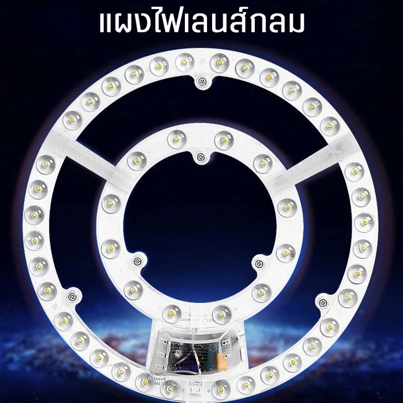 พร้อมส่ง แผงไฟเพดาน LED อัจฉริยะ 6ขนาดพลังงาน 12-72W แสงสีขาว และ3สี