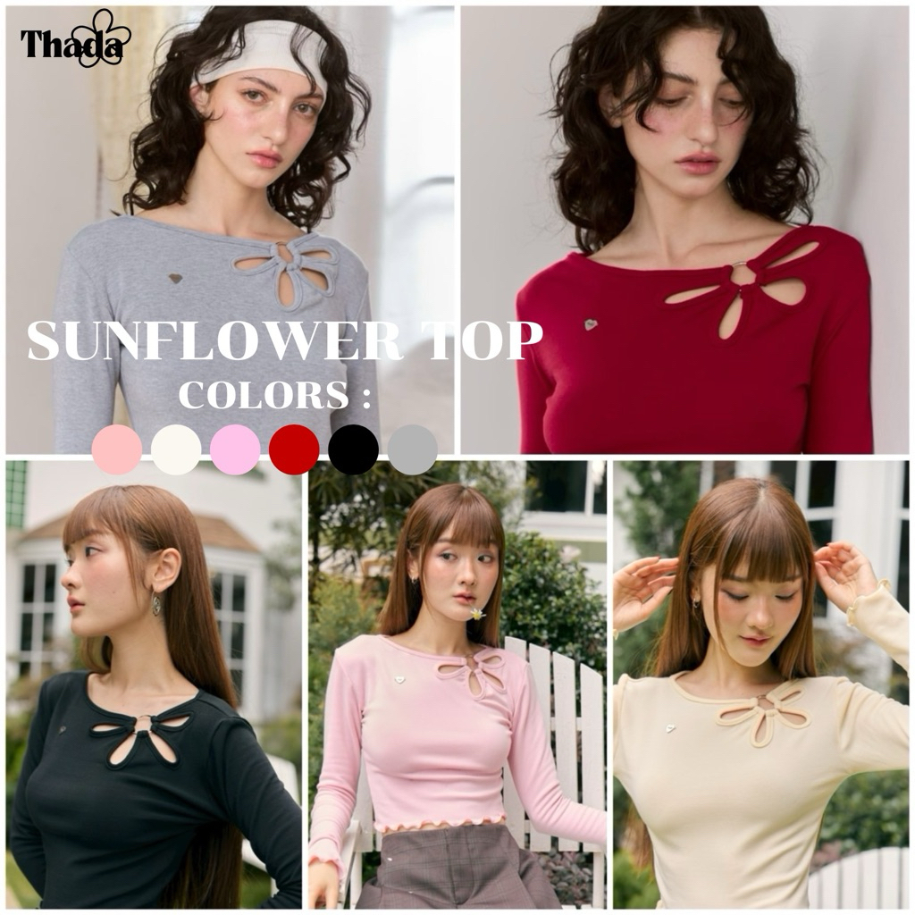THADA.CO | เสื้อแขนยาว รุ่น “SUNFLOWER TOP“