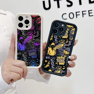 กรณี เคส Realme C11 2021/C20 C21Y/C25Y C25/C12/C25s/Narzo20 C30/C30S C35 C55 C67 C75 แฟชั่น BOOM กราฟฟิตี้การ์ตูน