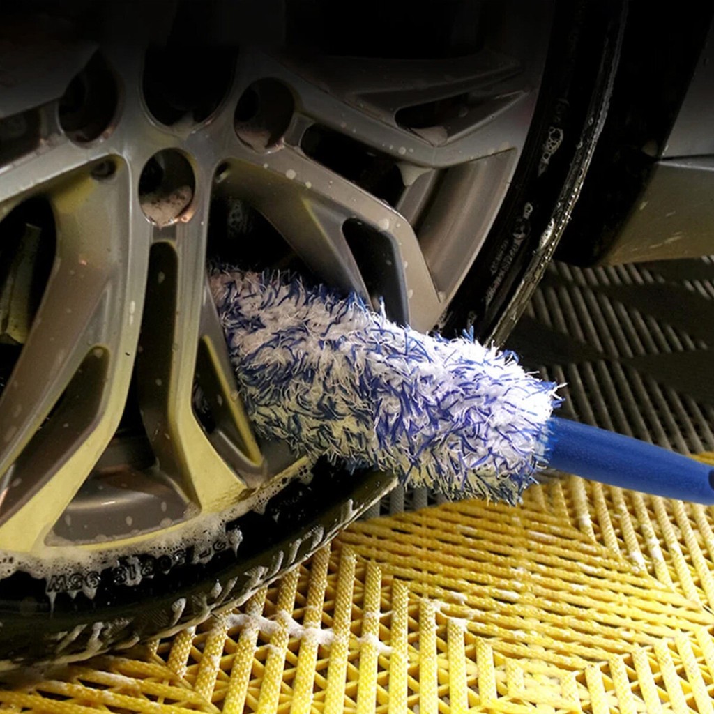 แปรงล้างรถ ไม้ล้างรถ ถุงมือล้างรถ แปรงขัดล้อ Tire brush แปรงไมโครไฟเบอร์ สำหรับทำความสะอาดยางล้อรถ - รูปที่ 3