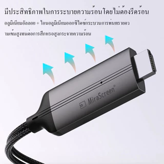 สายต่อโทรศัพท์tv 3in1 สายเคเบิลข้อมูลเหมาะสำหรับ ios/android/type-C แชร์หน้าจอมือถือบนทีวี คอมพิวเตอร ต่อมือถือเข้าtv