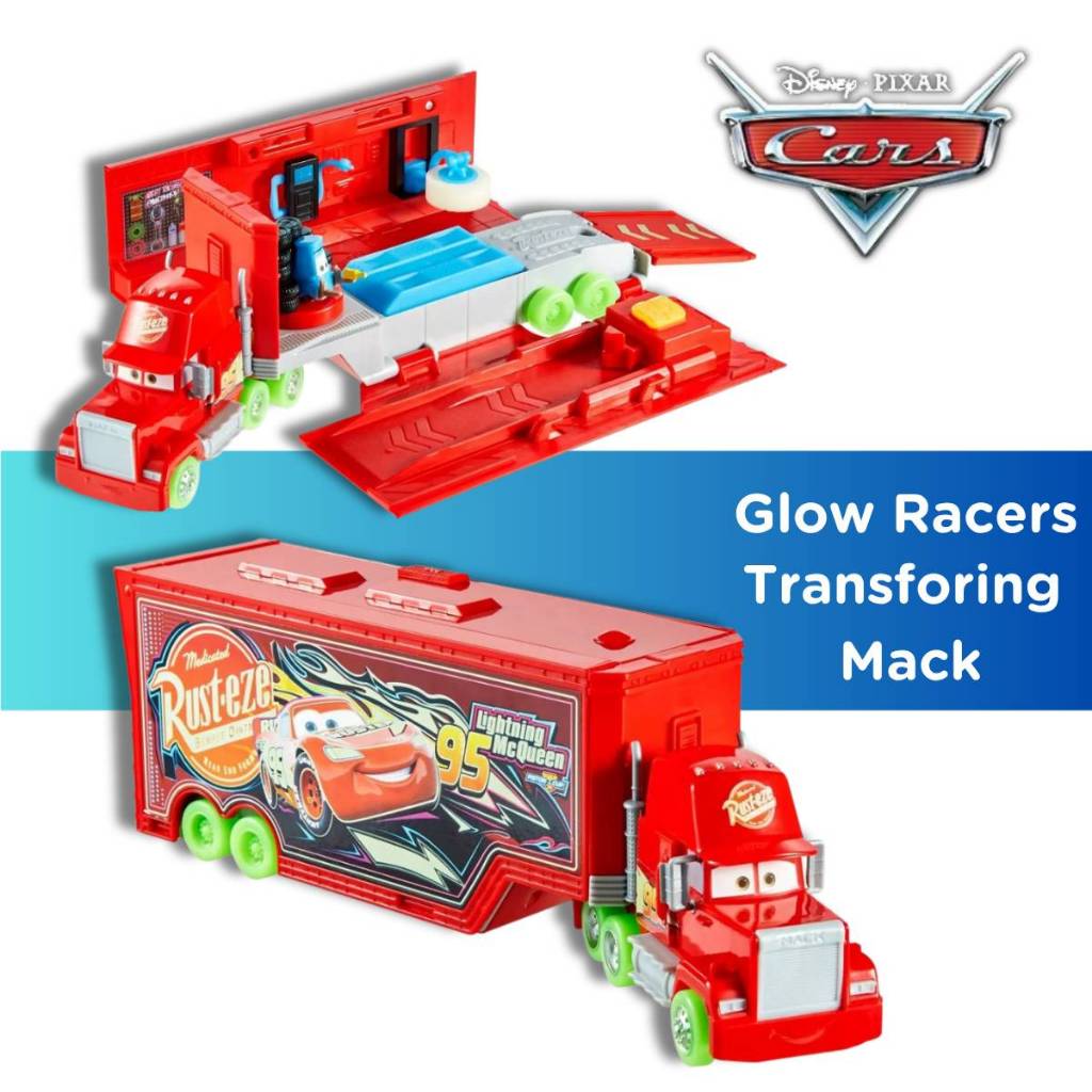 Disney Pixar Cars Glow Racers Transforming Mack Playset  รถเรืองแสง