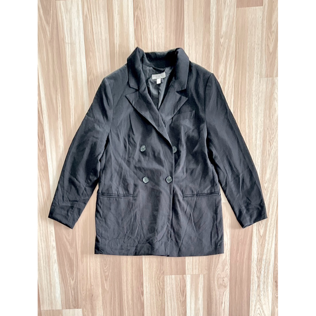 h&m blazer woman ดำ m