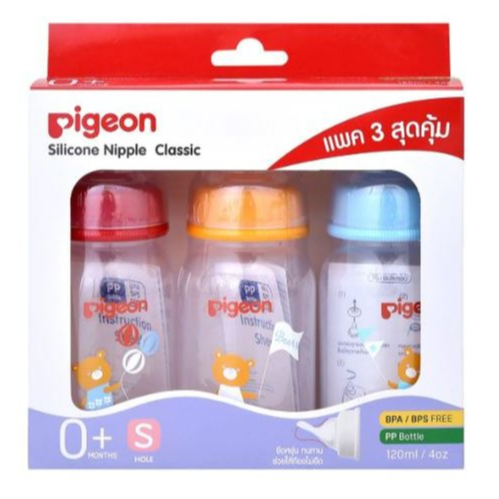 พีเจ้น ขวดนม RPP โคโร และ RPP จุกคลาสสิค ไซส์S ขนาด 4ozแพ็ค3ขวด
