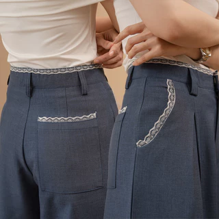 BORANwear – Riley Pants กางเกงแสล็ควินเทจทรงขาบานสำหรับผู้หญิง ทรงคลาสสิก ใส่สบาย ใส่ทำงาน เที่ยว