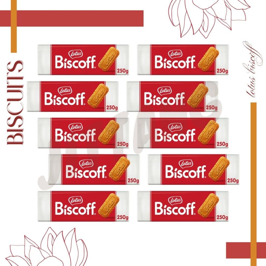 ยกลัง!! บิสกิต Lotus Biscoff original biscuits 10 pack.(250g x 10) จากเบลเยี่ยม BB.18/05/26