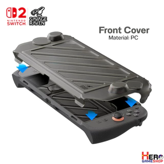 Savage Raven by Skull & Co.ฝาครอบหน้าจอ Switch2 ✨ปกป้องหน้าจอ ทนทาน ใช้งานร่วมกับ เคส Stand Grip✨ by Hero Gameshop
