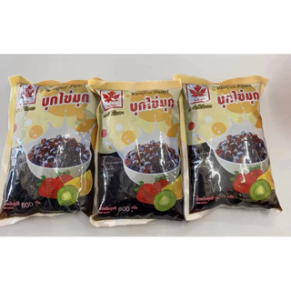 บุกไข่มุก ตราใบไม้แดง ขนาด 800ก รสบราวชูก้า