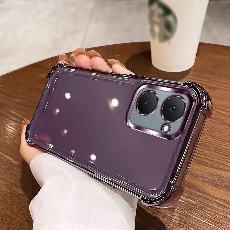 เคสใส กันรอยเลนส์กล้อง สำหรับ Vivo Y03 Y18 Y03T Y28S Y28 4G Y21 Y21T T1X Y33S Y33T เคสขอบสี กันกระแทก หรูหรา - รูปที่ 6