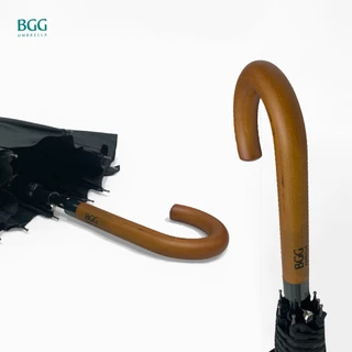 BGG UV Cut 100% Auto Open Vintage Style Walking Umbrella ร่มยาว อัตโนมัติเปิด กันยูวี 100% ด้ามจับทำด้วยไม้ (WA1079)