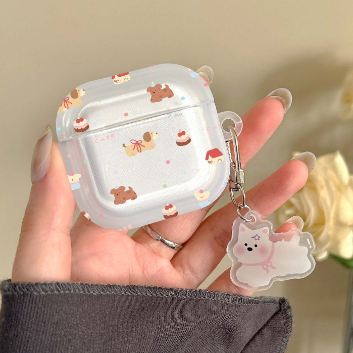 💖พร้อมส่งในไทย💖เคส Airpods 4 3 2 1 Soft Case Airpods pro ลายการ์ตูนสุนัข cute ซิลิโคนนิ่ม การป้องกันการตก Airpod gen 3