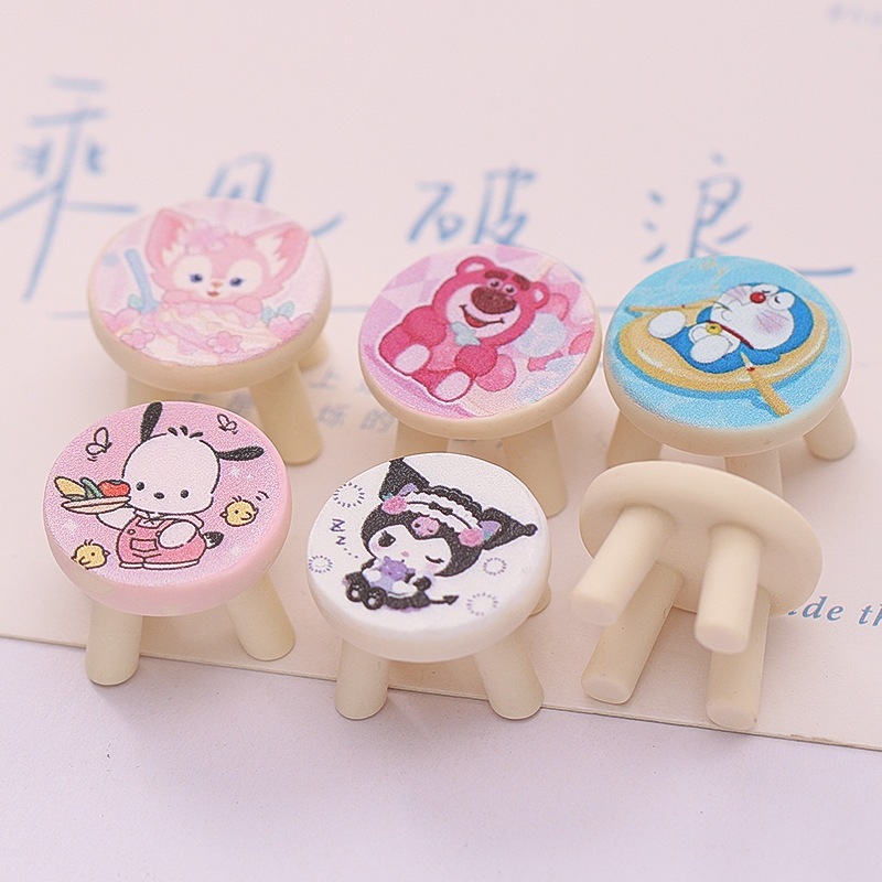 ่j792เก้าอี้เตี้ยการ์ตูนของจิ๋วของเล่นแพ็คละ 10 ชิ้น