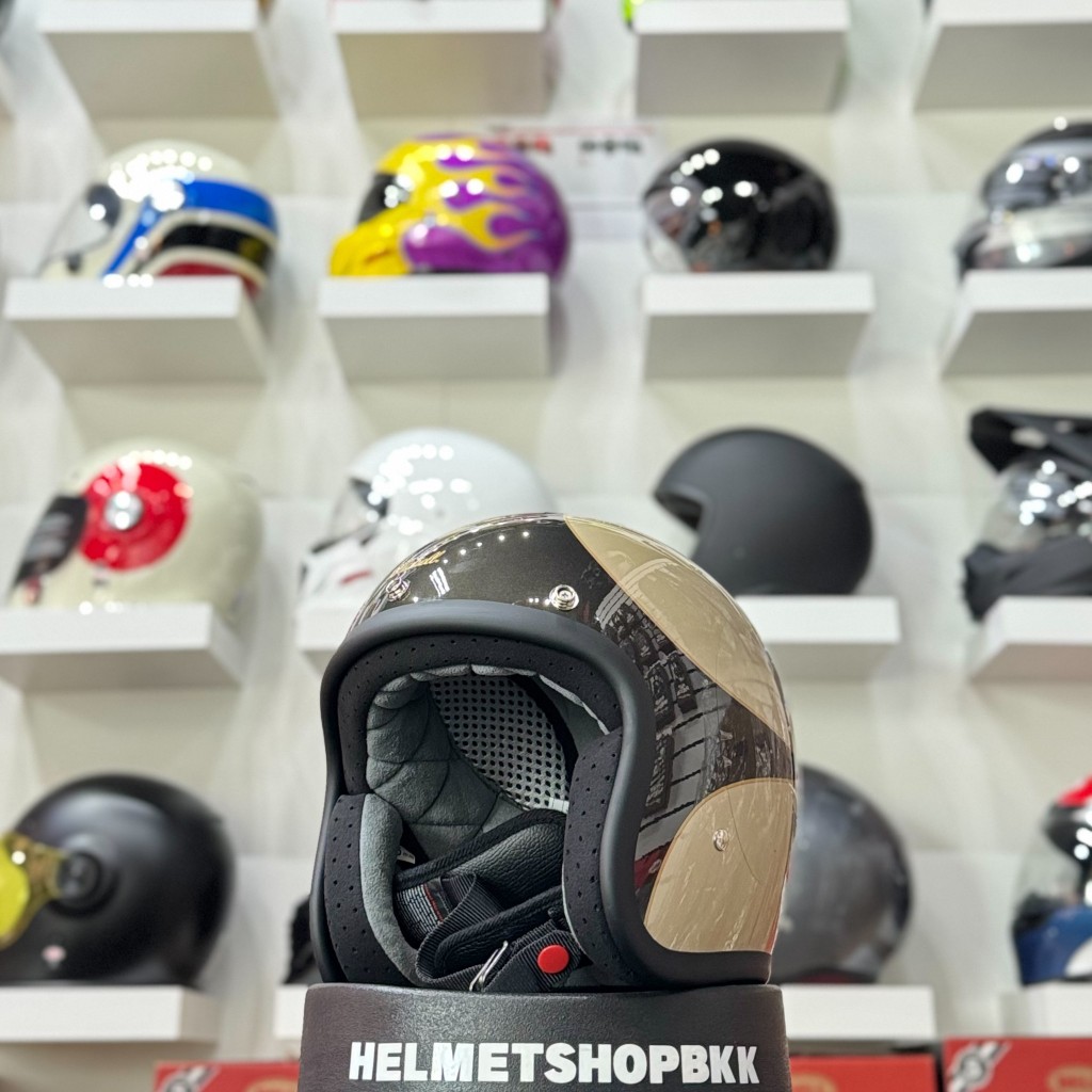 หมวกกันน็อค BILTWELL BONANZA METALLIC CHARCOAL CHAMPAGNE SCALLOP