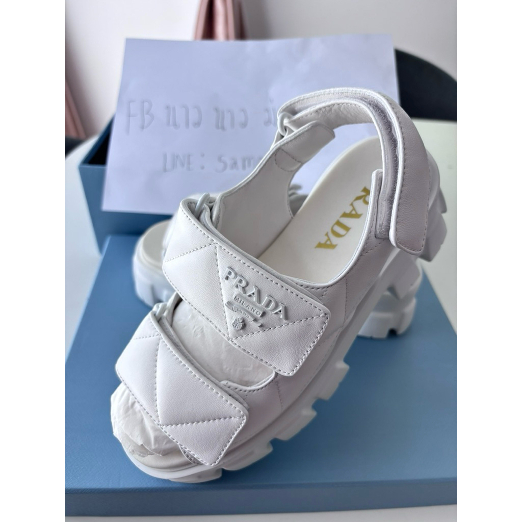 รองเท้าPrada Monolith Sandals  Sz.37 แท้ 💯