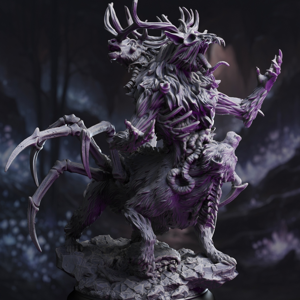 [Drow From Beyond] - Wendigo Hybrid Monstrosity - โมเดลสำหรับ DnD miniature,[Made to order ส่งพัสดุภ