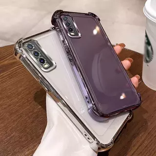 เคสใส กันรอยเลนส์กล้อง สำหรับ Vivo Y20 Y20S Y20I Y12A Y12S Y3S Y11 Y12 Y15 Y17 เคสขอบสี กันกระแทก หรูหรา
