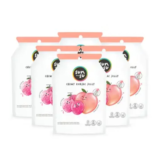 ซันซุเยลลี่พีช&ลิ้นจี่ 96กX6