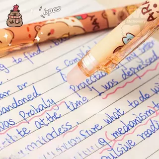 Kapibara Blue Erasable Pen ปากกาเจลกดความร้อนนักเรียน High-value Magic Eraser Press Pen ปากกา ลบได้