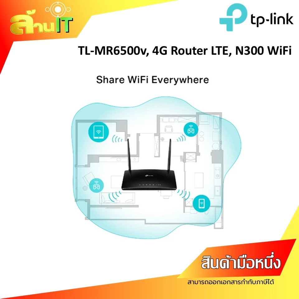 TP-Link TL-MR6500v 4G LTE Router ใส่ซิม รองรับทุกเครือข่าย WiFi 300Mbps โทรศัพท์บ้านได้ VoLTE | พร้อมส่ง | ล้านไอที thumbnail 5