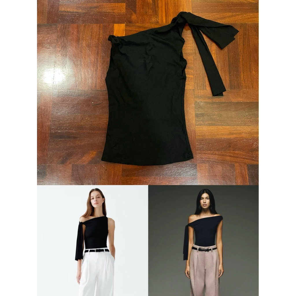 Used เสื้อแบรนด์ Aliotte Store สีดำ