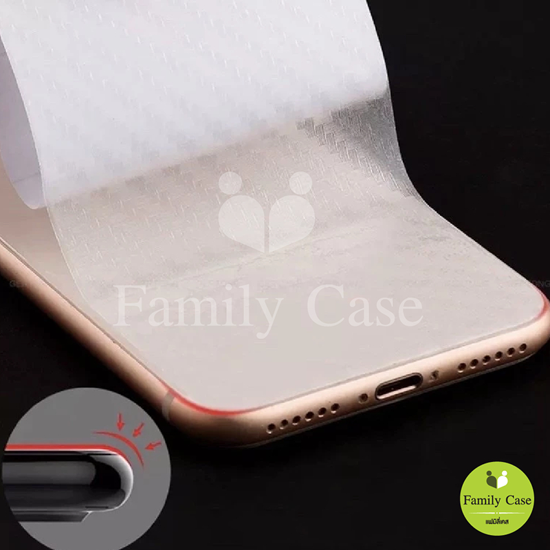 A92018 A72018 A80 A73 A72 A71 A70 A54 A53 A52 A51 A42 A34 A33 ฟิล์มกันรอยด้านหลัง ลายเคฟล่า ติดตั้งง