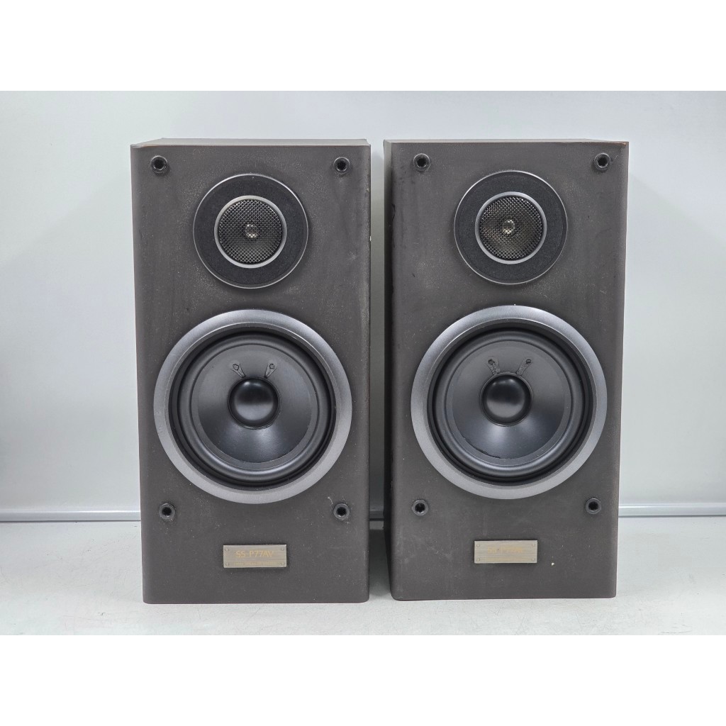 BE11 ลำโพงญี่ปุ่นมือสอง 1 คู่ (429-430) SONY SS-P77AV 70W 6 โอห์ม Woofer 4.5 นิ้ว Size ตู้ 18x20x36C