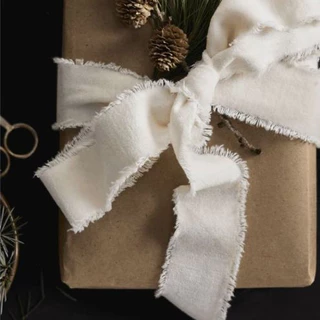 กระดาษห่อสไตล์ครีมนุ่ม ธรรมชาติ Cream Aesthetic Wrapping & Ribbon Minimalist Style