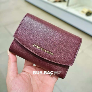 CHARLES & KEITH ( ใช้โค้ดลด30% ) CK6-10770633 size.XXS กระเป๋าสตางค์ใบสั้น ของแท้จากช็อป100%